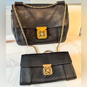 Chloé Elsie Calfskin Medium Shoulder Bag & Matching Wallet